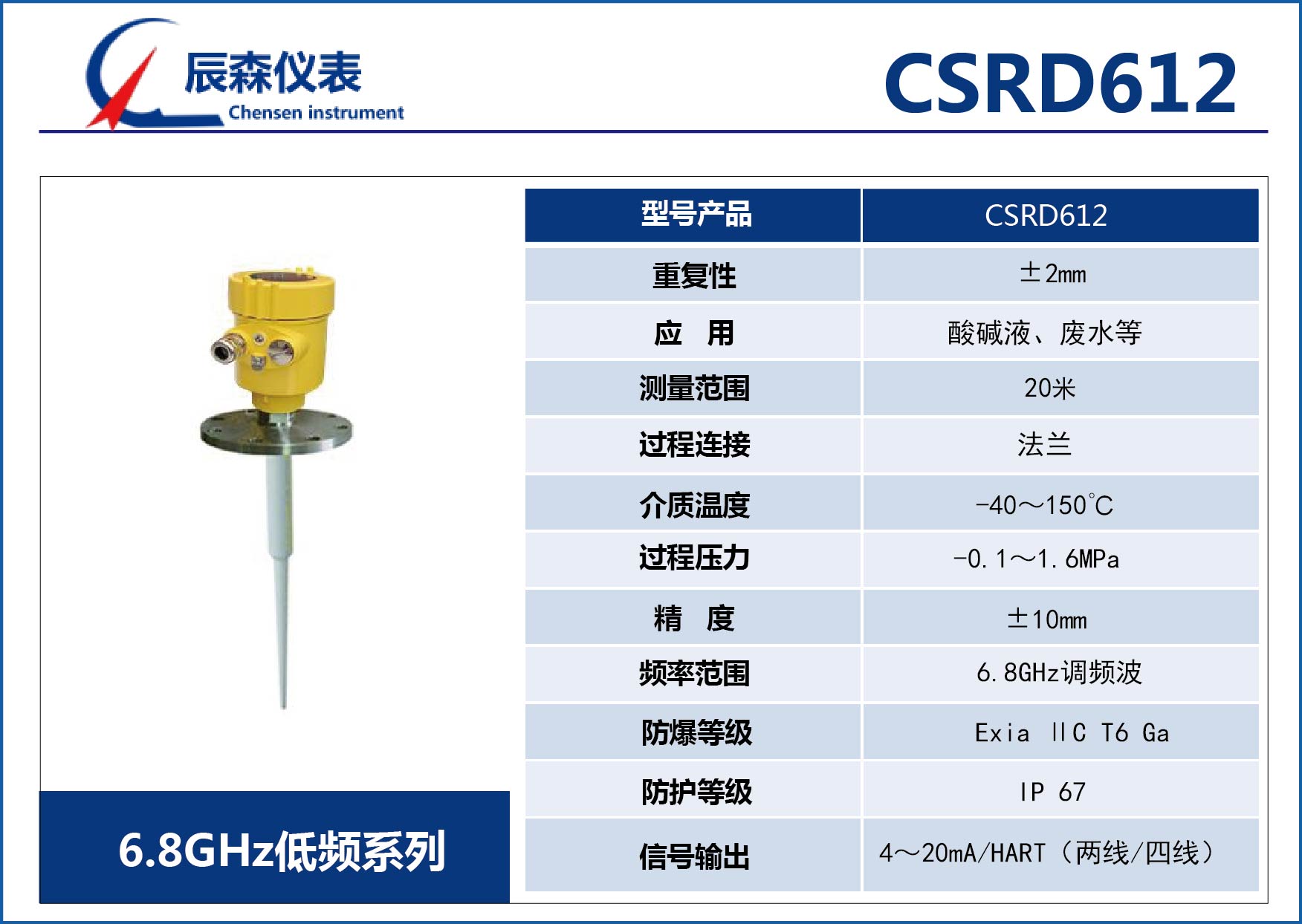 低頻雷達物位計CSRD612